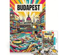 Puzzle de 1000 pièces pour Adolescents Les beautés baigneuses de Budapest, Jeux relaxants, Anti-Stress Amusant, Cadeaux d'anniversaire et Cadeaux Uniques 50x75cm
