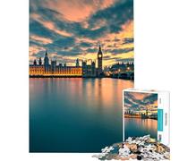 Puzzle de 1000 pièces pour Adolescents Les Chambres du Parlement Londres Royaume-Uni Jeu Familial Stimulant Jouet idéal pour se détendre et s'amuser (Dimensions 75x50cm)