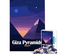 Puzzle de 1000 pièces pour Adolescents Les Pyramides de Gizeh la Nuit Jeu éducatif et ludique pour Toute la Famille pour Femmes et Hommes (38x26cm)