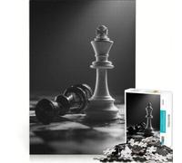 Puzzle de 1000 pièces pour Adolescents Les Rois des échecs ︰ Victoire et défaite, Jeu Impossible, Interaction Parent-Enfant, Cadeau Stimulant 38x52cm