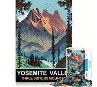 Puzzle de 1000 pièces pour Adolescents Les Trois Sœurs, Montagne, Découpe précise, Jeu cognitif Amusant, Jeu pour Passer Le Temps, Décoration de Noël pour la Maison (50x75cm)