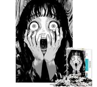 Puzzle de 1000 pièces pour Adolescents Les Yeux de la Panique Un pour Un Anniversaire ou Les Vacances de Noël Un Jeu éducatif pour Passer Le Temps Convient aux 14 Ans et Plus (38x52cm)