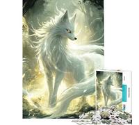 Puzzle de 1000 pièces pour Adolescents l'esprit du Renard Blanc Difficile et Stimulant Une véritable œuvre d'art Un Jeu Amusant adapté aux Personnes de 14 Ans et Plus 38x52cm