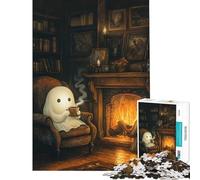 Puzzle de 1000 pièces pour Adolescents L'heure du thé fantomatique Un Jeu éducatif Stimulant et Un Excellent Cadeau pour améliorer la mémoire (Dimensions 38x52cm)