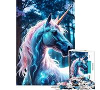 Puzzle de 1000 pièces pour Adolescents Licorne Blanche Magique Jeu éducatif et Stimulant Cadeau Amusant et Humoristique pour Les Anniversaires (Taille 50x75cm)