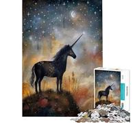 Puzzle de 1000 pièces pour Adolescents Licorne enchantée Un défi Stimulant pour améliorer la mémoire Jeu Manuel à partir de 14 Ans (50x75cm)