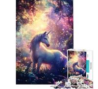 Puzzle de 1000 pièces pour Adolescents Licorne Magique dans la forêt Un défi à relever pour Toute la Famille Jeu éducatif à partir de 14 Ans (50x75cm)