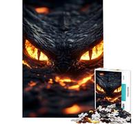 Puzzle de 1000 pièces pour Adolescents « L'Œil de Feu du Dragon Jouet éducatif Jeu de précision œuvre d'art Cadeau (Dimensions 38x52cm)