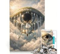 Puzzle de 1000 pièces pour Adolescents L'Œil de l'Infini Jeux de Famille améliore la mémoire avec Poster et fiche de Questions-réponses Assortis 38x26cm