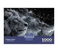 Puzzle De 1000 Pièces pour Adolescents Lion Castle Thunderstorm Puzzle Adulte Jeu Familial Analyse Et Logique Cadeaux d'anniversaire Et Cadeaux Uniques 52x38cm/1000pcs
