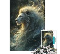Puzzle de 1000 pièces pour Adolescents Lion céleste dans Une nébuleuse étoilée Difficile et Stimulant Décoration Murale Jouet Anti-Stress Convient aux 14 Ans et Plus 50x75cm