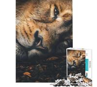 Puzzle de 1000 pièces pour Adolescents Lion fatigué Qui dort idéal pour Un Anniversaire ou Noël Activités familiales Amusantes à partir de 14 Ans (38x26cm)