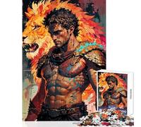 Puzzle de 1000 pièces pour Adolescents Lion ﹨u Gladiator Impossible Game Décoration Murale Jouet éducatif et Amusant pour Les activités à la Maison (38x52cm)