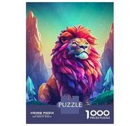 Puzzle De 1000 Pièces pour Adolescents Lion Vector 3D in The Wild Puzzles pour Adultes, Jeu De Réflexion, Cadeau D'assemblage De Motifs pour Les Amis Et La Famille 52x38cm/1000pcs
