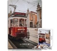 Puzzle de 1000 pièces pour Adolescents - Lisbonne - Jeu Stimulant - Décoration Murale pour Un Père Noël Secret - Dimensions 38x52cm