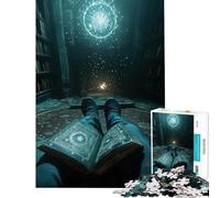 Puzzle de 1000 pièces pour Adolescents Livre Mystique dans Une bibliothèque Ancienne Jouet Jeu éducatif Jeu Impossible découpe de précision Cadeau de Père Noël Secret (Taille 75x50cm)