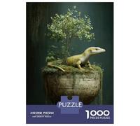 Puzzle De 1000 Pièces pour Adolescents Lizard on Floating Island with Tree Puzzles pour Adultes Anti-Stress Défi Éducatif Jeu De Défi Unique 52x38cm/1000pcs