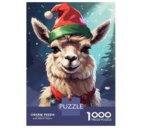 Puzzle De 1000 Pièces pour Adolescents Llama Christmas Puzzle Anti-Stress, Décoration Murale pour Anniversaire, Noël 70x50cm/1000pcs