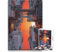 Puzzle de 1000 pièces pour Adolescents : L'Odyssée de l'espace Au cœur de la Ville Jeu de réflexion Familial pour améliorer la mémoire Idée Cadeau d'anniversaire Dimensions : 38x26cm