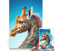 Puzzle de 1000 pièces pour Adolescents L'Odyssée des Girafes, Jeu Pratique, Assemblage de Motifs, Cadeau Unique pour Un Anniversaire ou Noël 38x52cm