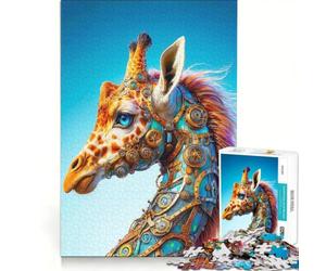 Puzzle de 1000 pièces pour Adolescents L'Odyssée des Girafes, Jeu Pratique, Assemblage de Motifs, Cadeau Unique pour Un Anniversaire ou Noël 38x52cm