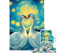 Puzzle de 1000 pièces pour Adolescents L'oie sous Un Ciel étoilé Jeu éducatif défi Jeu Familial mais Aussi Cadeau Amusant et Humoristique pour Les Anniversaires (Taille 38x26cm)