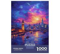 Puzzle De 1000 Pièces pour Adolescents London Skyline at Sunset Puzzle pour Adolescents Analyse Et Logique Difficile Et Stimulant, Idéal comme Cadeau 70x50cm/1000pcs