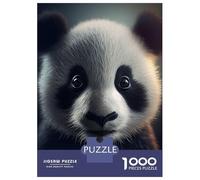 Puzzle De 1000 Pièces pour Adolescents Looking in Your Soul Panda Puzzle pour Adultes Jeu Manuel Défi Difficile Est Idéal comme Cadeau 38x26cm/1000pcs