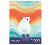 Puzzle De 1000 Pièces pour Adolescents Lost Polar Bear Puzzles pour Adultes, Jouets À Monter Soi-même, Course De Vitesse Manuelle, Cadeaux Uniques d'anniversaire Et De Noël 38x26cm/1000pcs