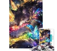 Puzzle de 1000 pièces pour Adolescents Loup de Cristal rêveur Un pour Un Anniversaire ou Noël Jeu Impossible à Commencer par 14 Ans 38x26cm