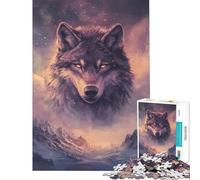 Puzzle de 1000 pièces pour Adolescents Loup de l'ombre Jeu Manuel éducatif et Stimulant Cadeau pour Femmes et Hommes décoration intérieure (Taille 50x75cm)