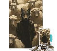 Puzzle de 1000 pièces pour Adolescents Loup et Mouton déguisés Jeu éducatif et Casse-tête Idéal pour Les Couples Cadeau Amusant (Dimensions 75x50cm)