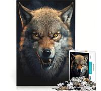 Puzzle de 1000 pièces pour Adolescents Loup IA générative Jeu Pratique pour s'amuser en Famille idéal pour décorer Un Bureau 38x52cm