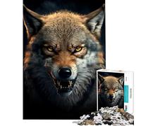 Puzzle de 1000 pièces pour Adolescents Loup Intelligence Artificielle générative Jeu éducatif défi Jouet décoration Murale Cadeau d'anniversaire (Taille 38x26cm)