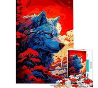 Puzzle de 1000 pièces pour Adolescents Loup vectoriel Puzzle Adulte Relaxant défi Difficile Cadeau de Noël ou d'anniversaire (Taille 38x52cm)