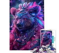 Puzzle de 1000 pièces pour Adolescents l'ours Majestueux Un Jeu Stimulant et Impossible idéal comme Cadeau d'anniversaire pour Les Couples (Taille 50x75cm)