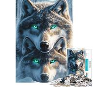 Puzzle de 1000 pièces pour Adolescents Louve et Son Petit Jeu de Construction pour Adultes Une œuvre d'art Cadeau Unique pour Un Anniversaire ou Noël (Dimensions 38x26cm)