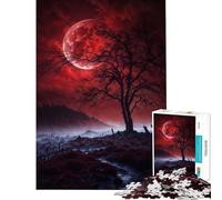 Puzzle de 1000 pièces pour Adolescents Lumière étrange dans Un cimetière Jeu Stimulant et Casse-tête Difficile idéal comme Cadeau ou Jouet (38x52cm)