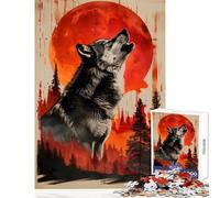 Puzzle de 1000 pièces pour Adolescents Lune Pourpre (Appel du Loup) Jeu éducatif Idée Cadeau Renforce l'amour Entre Couples Dimensions 38x26cm