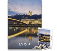Puzzle de 1000 pièces pour Adolescents, Lyon, France Idéal pour s'amuser en Famille, décorer et créer soi-même Dimensions 50x75cm