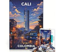 Puzzle de 1000 pièces pour Adolescents « Ma Torre de Cali », Jeu Relaxant, Difficile et Stimulant, Chaque pièce est Unique 38x52cm
