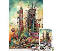 Puzzle de 1000 pièces pour Adolescents Machine Abstraite Jeu Relaxant Cadeau d'anniversaire Jouet éducatif Aide à exercer Le Cerveau (50x75cm)
