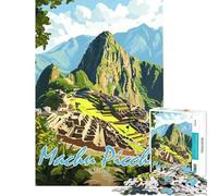 Puzzle de 1000 pièces pour Adolescents Machu Picchu Pérou Puzzle pour Adultes Jeu Pratique d'analyse et de logique Réduction du Stress Cadeau (Dimensions 38x52cm)