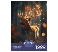Puzzle De 1000 Pièces pour Adolescents Magical Fantasy Deer Glow Puzzle Adulte Jeux Amusants Cadeaux pour Femmes Cadeaux d'anniversaire Et De Noël Uniques 70x50cm/1000pcs