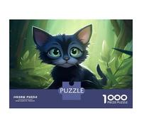 Puzzle De 1000 Pièces pour Adolescents Magical Forest Kitten Adventure Puzzles pour Adultes : Jeux Amusants Et Originaux, Cadeaux d'anniversaire Et De Noël Uniques Et Humoristiques 52x38cm/1000pcs