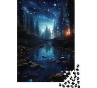 Puzzle De 1000 Pièces pour Adolescents Magical Forest Night Scene Puzzles pour Adolescents Jeux De Détente Difficulté Difficile Cadeaux pour Les Amis Et La Famille 52x38cm/1000pcs