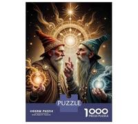 Puzzle De 1000 Pièces pour Adolescents Magical Wizards with Glowing Symbols Puzzles pour Adolescents Jeux De Détente Difficulté Difficile Cadeaux pour Les Amis Et La Famille 38x26cm/1000pcs