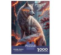 Puzzle De 1000 Pièces pour Adolescents Magical Wolf Art Print Puzzles pour Adolescents Jeux De Détente Difficulté Difficile Cadeaux pour Les Amis Et La Famille 70x50cm/1000pcs