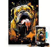 Puzzle de 1000 pièces pour adolescents, magnifique motif de chien, bords précis, énigmes délicates, plaisir de jeu amusant, temps de jeu confortable, décoration de Noël (50 x 75 cm)