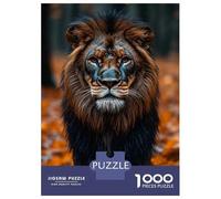 Puzzle De 1000 Pièces pour Adolescents Majestic Lion Portrait in Autumnal Setting Jeu De Réflexion Amusant Et Humoristique, Cadeau Unique pour Un Anniversaire Ou Noël 52x38cm/1000pcs